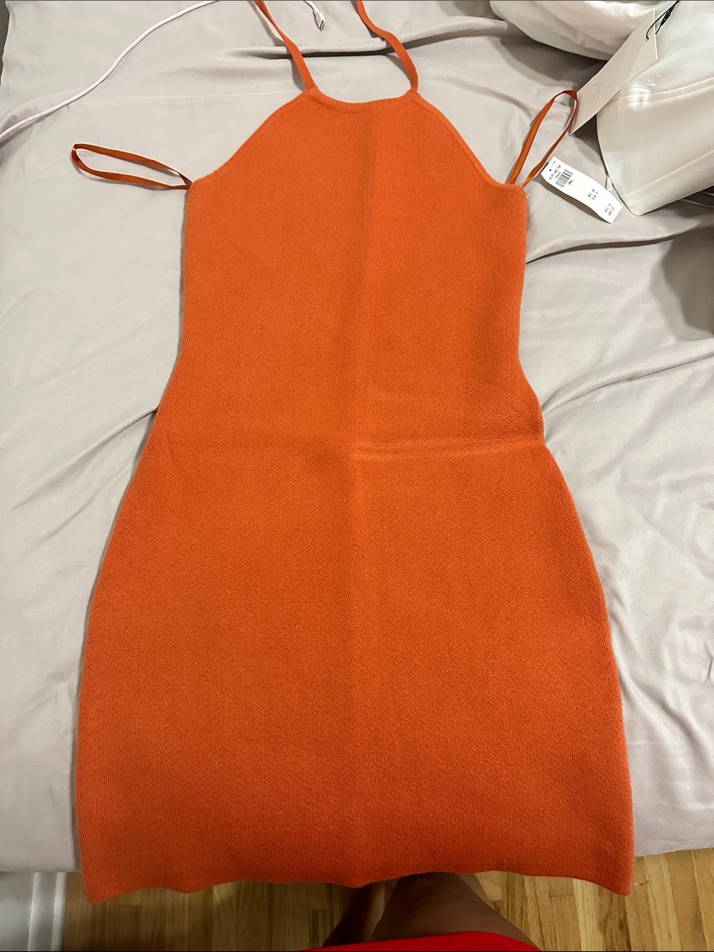 Abercrombie & Fitch Orange Knit Mini Dress